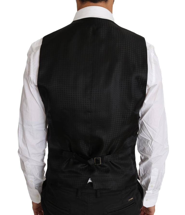 Dolce & Gabbana Lila Muster Wolle Seide Weste Weste