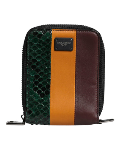 Dolce & Gabbana Multicolor Exotisches Leder DG Bifold Card Holder Brieftasche
