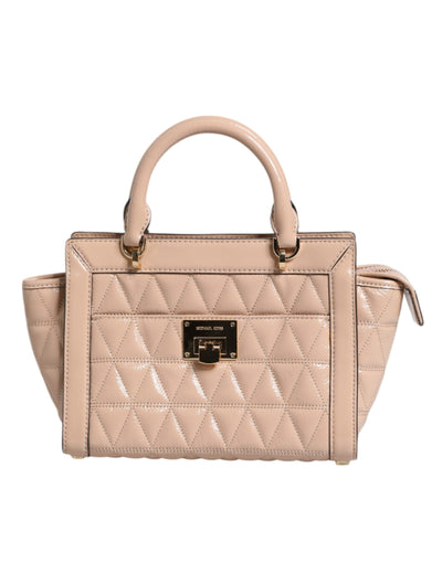 Michael Kors Pfirsich Gestepptes Leder Logo Crossbody VIVIANNE Messenger Bag
