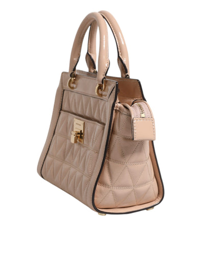 Michael Kors Pfirsich Gestepptes Leder Logo Crossbody VIVIANNE Messenger Bag
