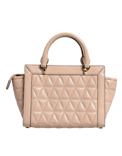 Michael Kors Pfirsich Gestepptes Leder Logo Crossbody VIVIANNE Messenger Bag