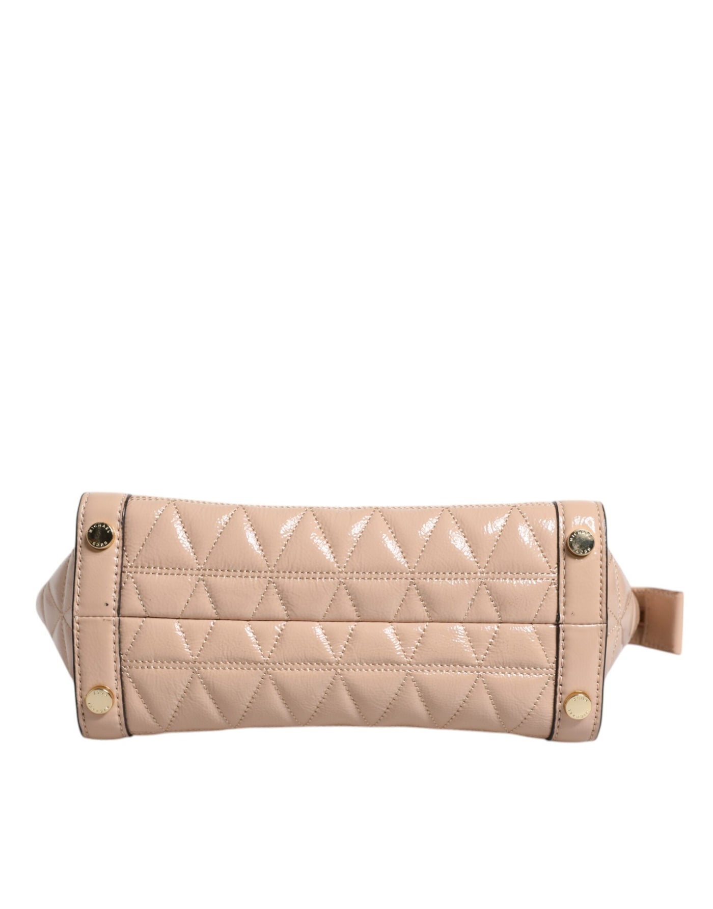 Michael Kors Pfirsich Gestepptes Leder Logo Crossbody VIVIANNE Messenger Bag