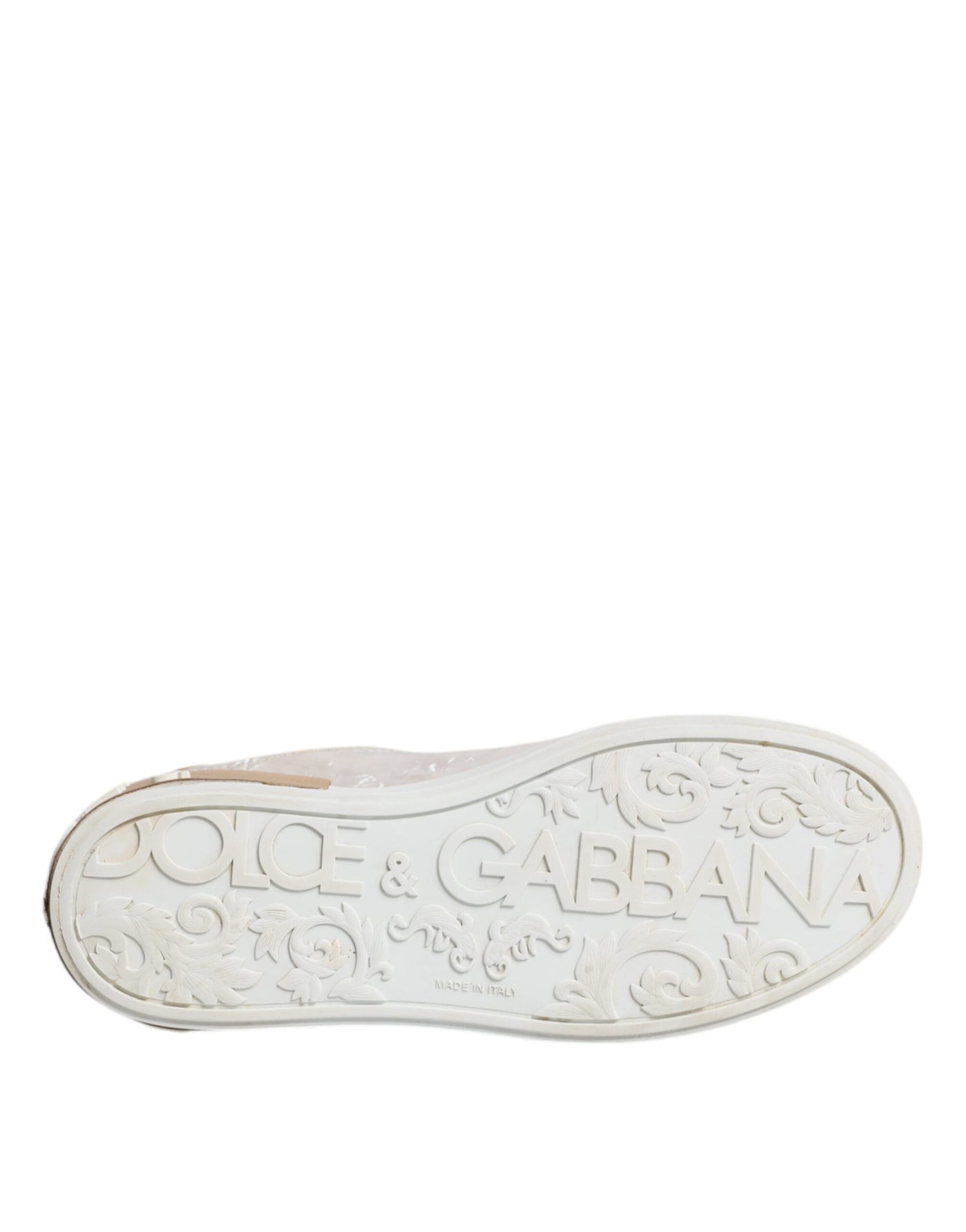Dolce & Gabbana Weiß Portofino Mutter der Perle Turnschuhe Freizeitschuhe