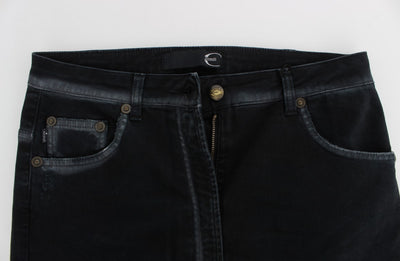 Cavalli Blaue Baumwoll Stretch Baggy Relax Jeans