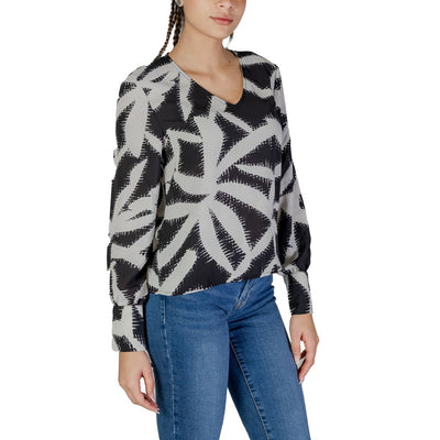 Jacqueline De Yong Schwarze Bluse aus recyceltem Polyester