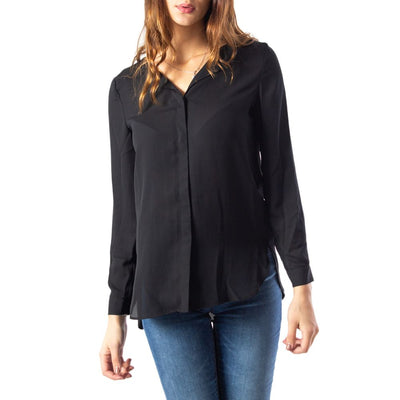Vila Clothes Schwarzes Polyesterhemd