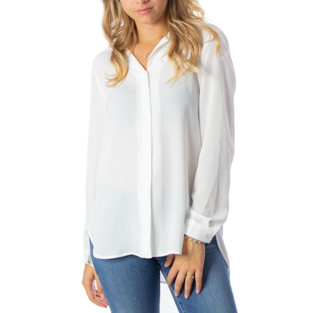 Vila Clothes Cremefarbenes Polyester-Hemd