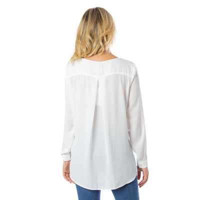 Vila Clothes Cremefarbenes Polyester-Hemd