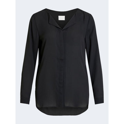 Vila Clothes Schwarzes Polyesterhemd