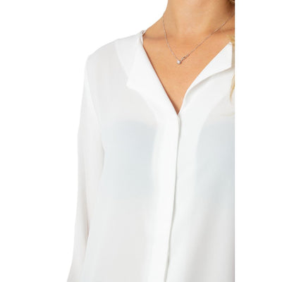 Vila Clothes Cremefarbenes Polyester-Hemd