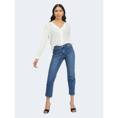 Vila Clothes Cremefarbenes Polyester-Hemd