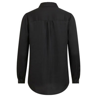 Vila Clothes Schwarzes Polyesterhemd