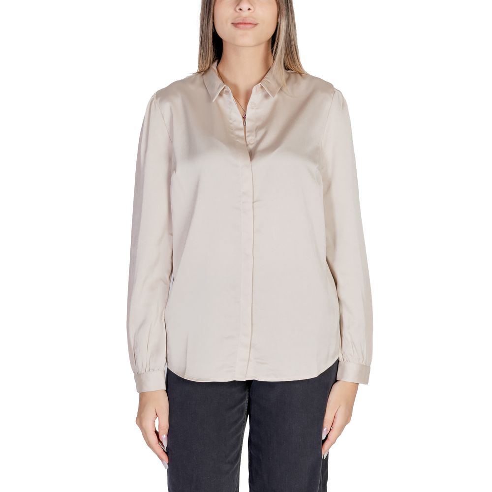 Vila Clothes Goldfarbenes Polyester-Hemd