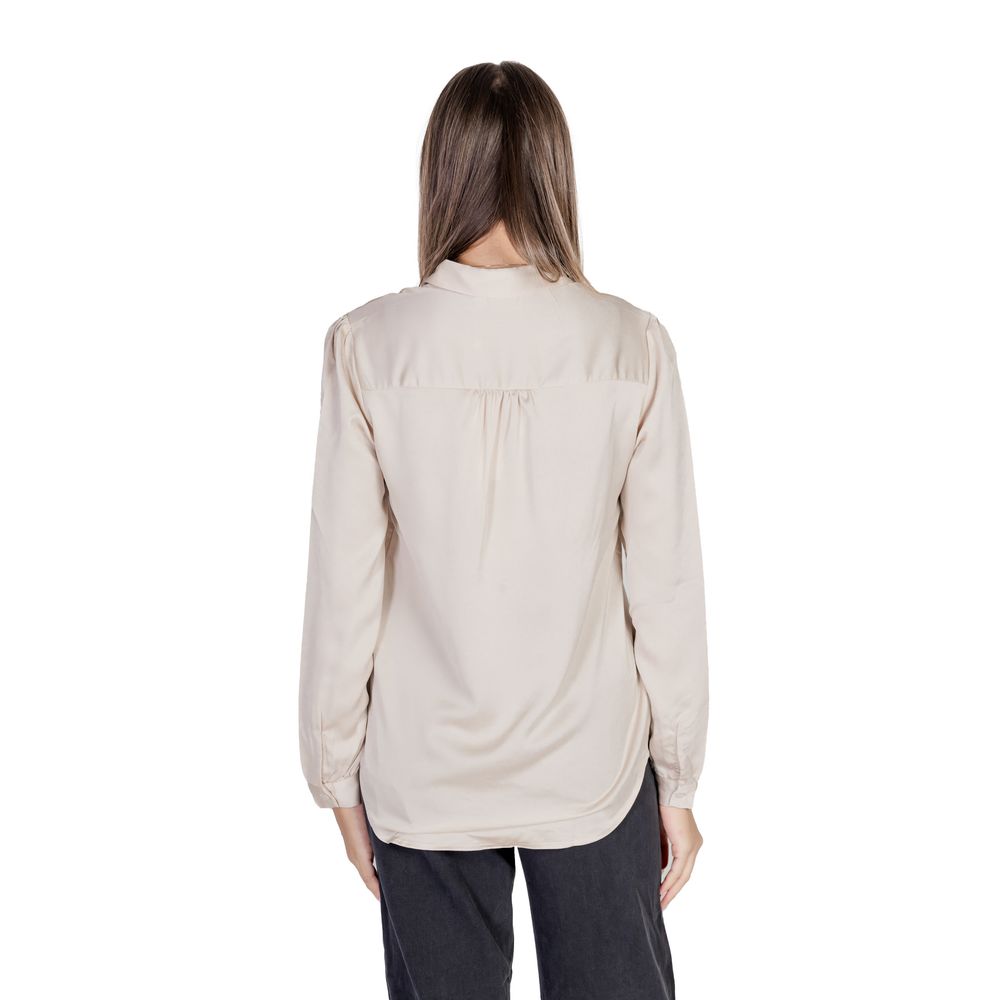 Vila Clothes Goldfarbenes Polyester-Hemd
