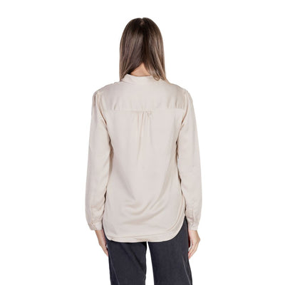 Vila Clothes Goldfarbenes Polyester-Hemd