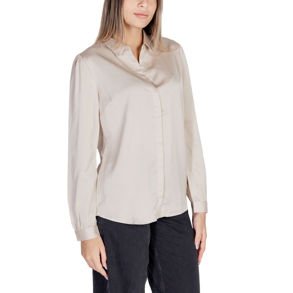 Vila Clothes Goldfarbenes Polyester-Hemd