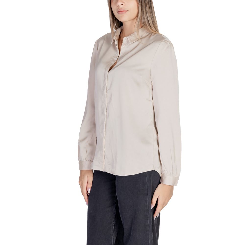Vila Clothes Goldfarbenes Polyester-Hemd