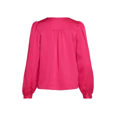 Vila Clothes Rosa Polyester-Bluse