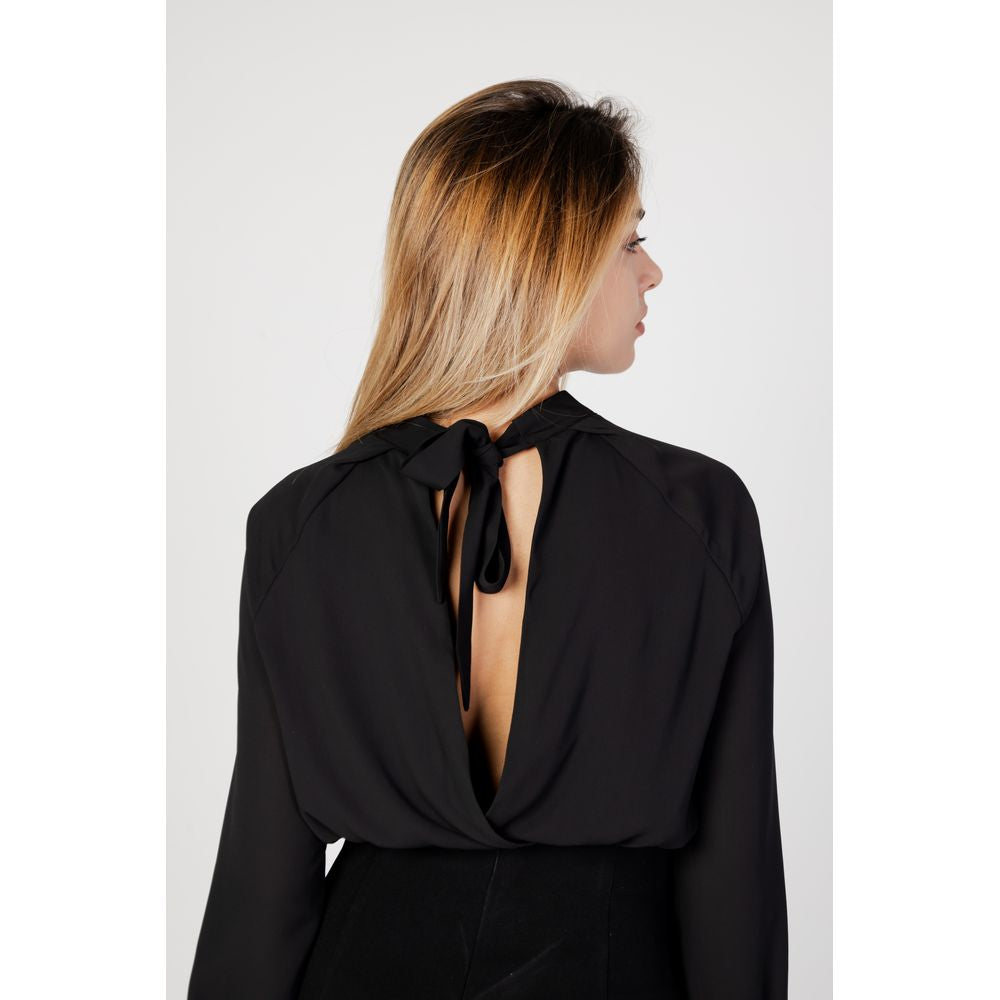 Sandro Ferrone Schwarze Polyester-Bluse