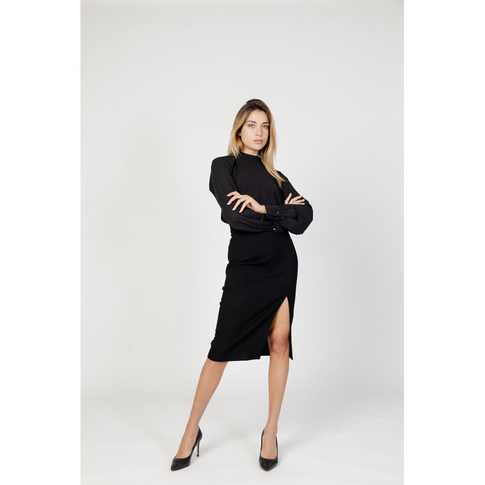 Sandro Ferrone Schwarze Polyester-Bluse