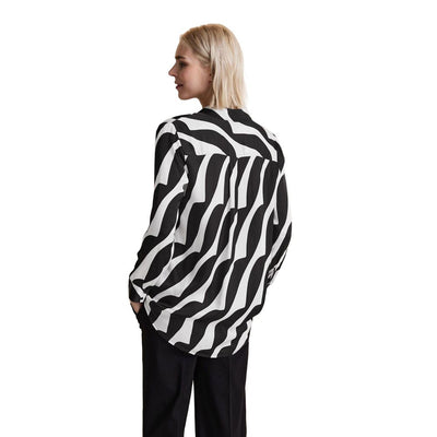 Street One Schwarze und weiße Viskosebluse
