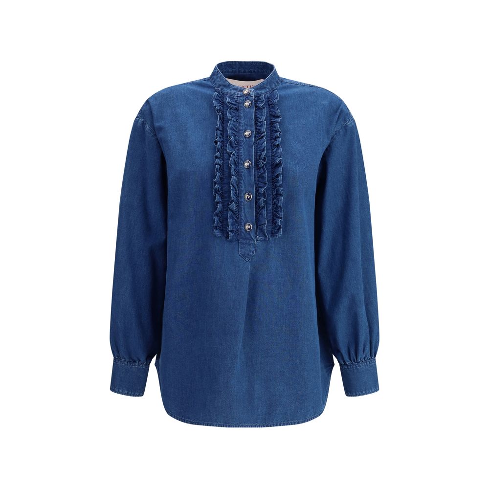 Valentino Rüschen-Denim-Shirts