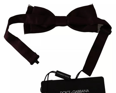 Dolce & Gabbana Bordeauxrote klassische Seidenfliege