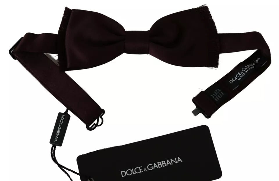Dolce & Gabbana Bordeauxrote klassische Seidenfliege