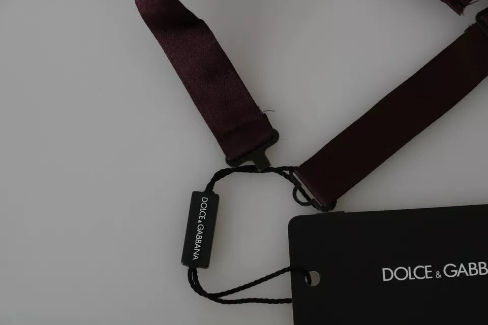 Dolce & Gabbana Bordeauxrote klassische Seidenfliege