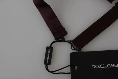 Dolce & Gabbana Bordeauxrote klassische Seidenfliege