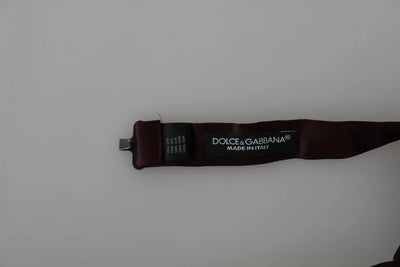 Dolce & Gabbana Bordeauxrote klassische Seidenfliege