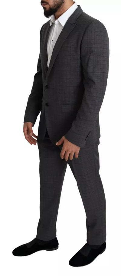 Dolce & Gabbana Graue Wolle Herren Formal 2 Stück MARTINI Anzug