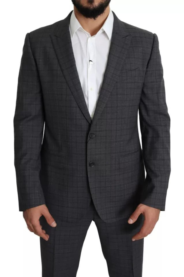 Dolce & Gabbana Graue Wolle Herren Formal 2 Stück MARTINI Anzug