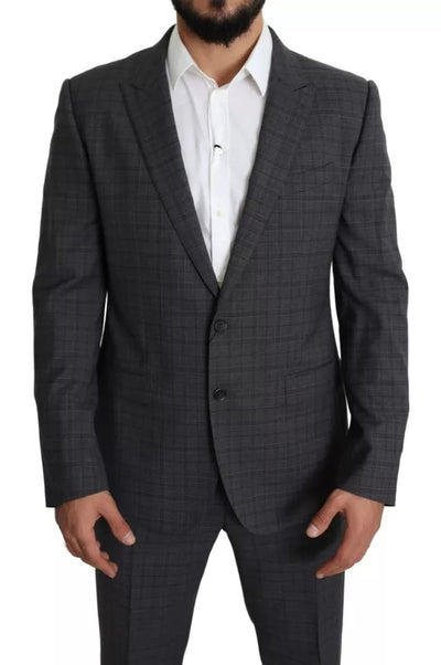 Dolce & Gabbana Graue Wolle Herren Formal 2 Stück MARTINI Anzug