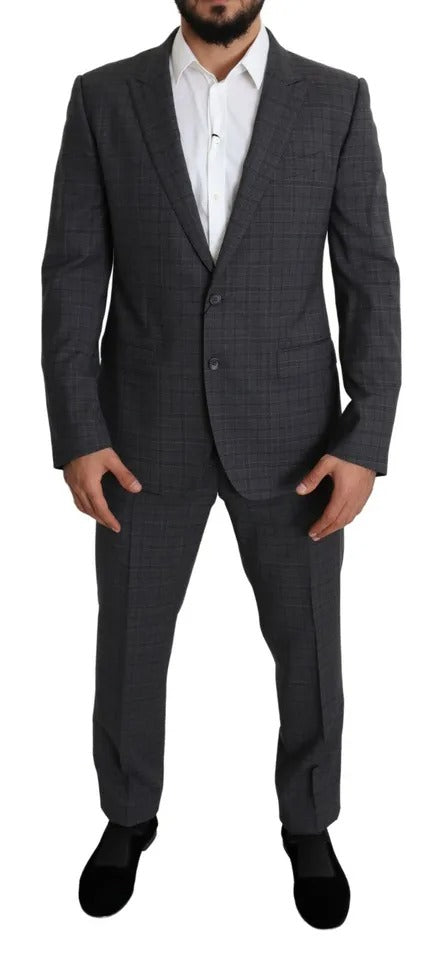 Dolce & Gabbana Graue Wolle Herren Formal 2 Stück MARTINI Anzug