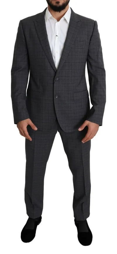 Dolce & Gabbana Graue Wolle Herren Formal 2 Stück MARTINI Anzug