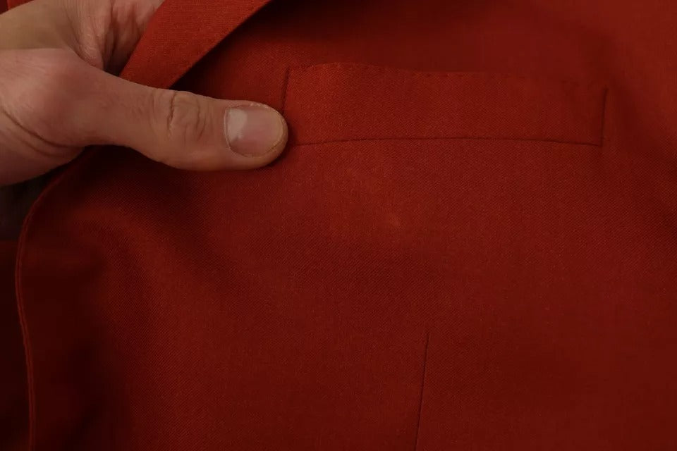 Dolce & Gabbana Orange MARTINI Kaschmir-Seidenmantel Blazer