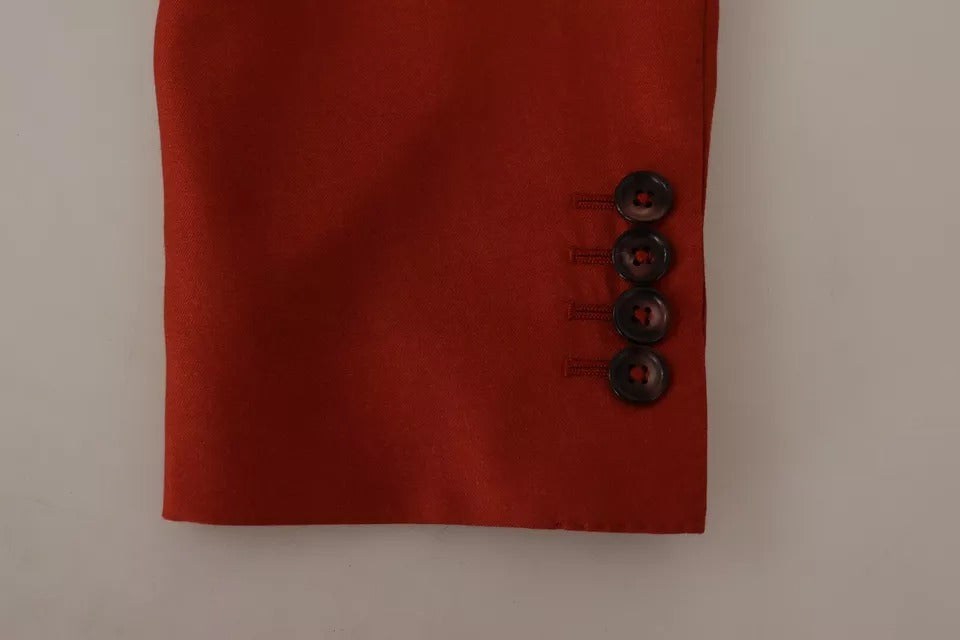 Dolce & Gabbana Orange MARTINI Kaschmir-Seidenmantel Blazer