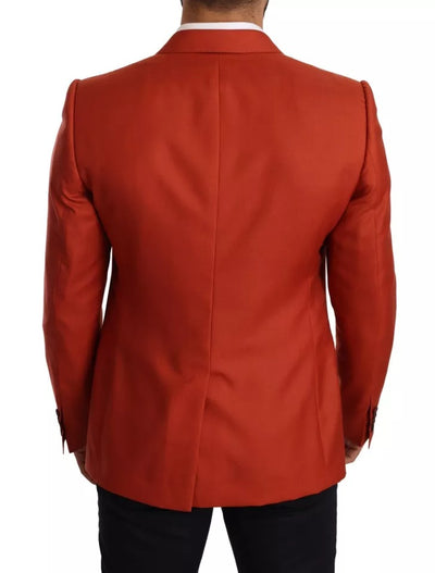 Dolce & Gabbana Orange MARTINI Kaschmir-Seidenmantel Blazer