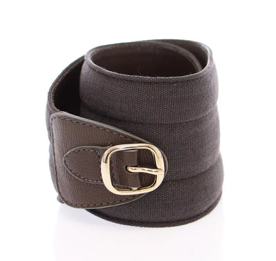 Dolce & Gabbana Brauner D&G-Ledergürtel mit Linnen-Logo