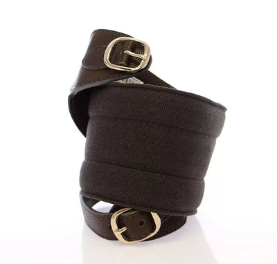 Dolce & Gabbana Brauner D&G-Ledergürtel mit Linnen-Logo