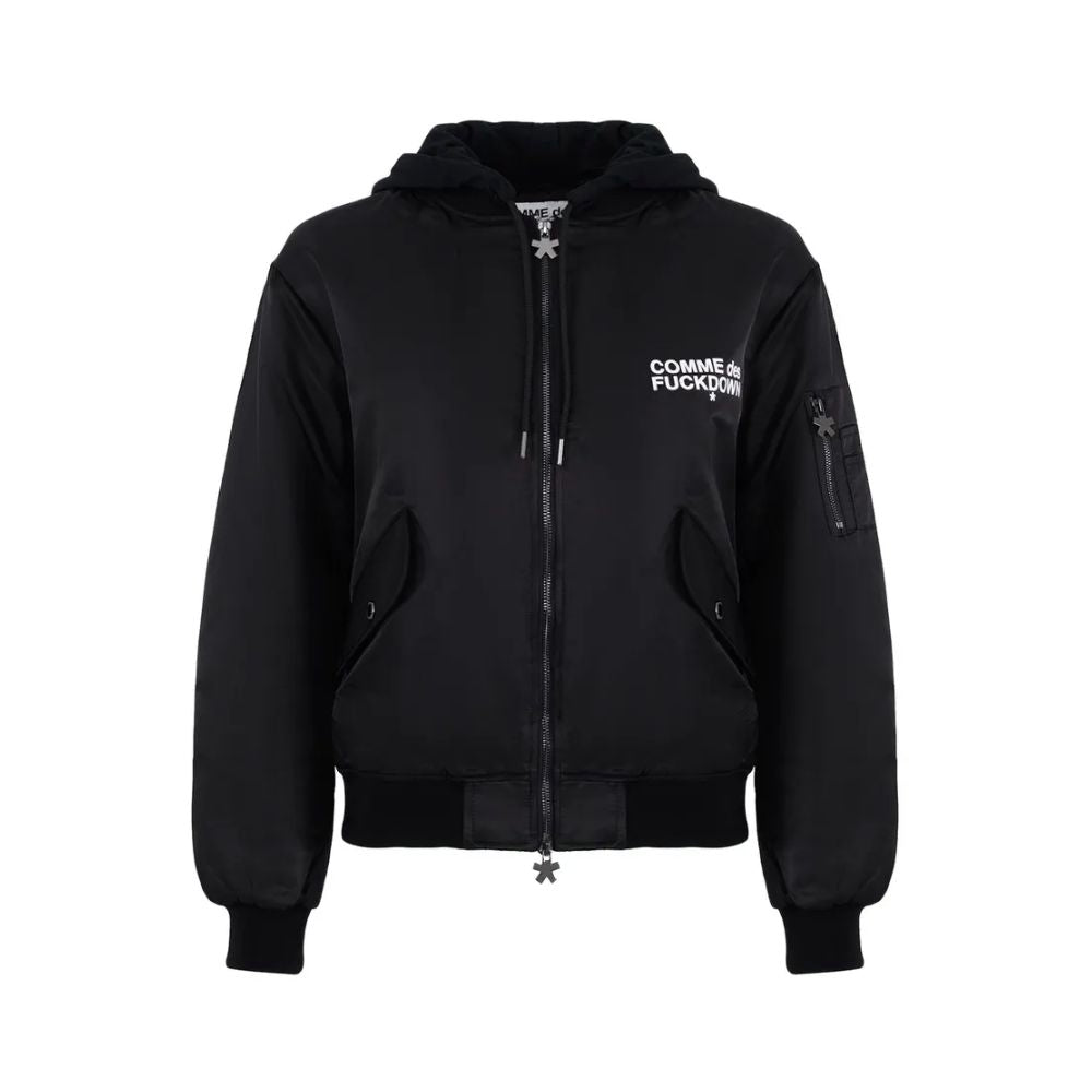 Comme Des Fuckdown Schwarze Nylon Jacken & Mantel