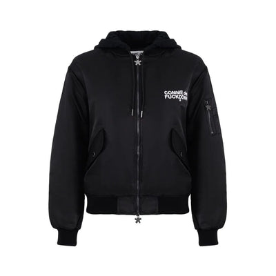 Comme Des Fuckdown Schwarze Nylon Jacken & Mantel
