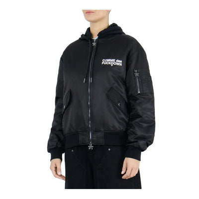 Comme Des Fuckdown Schwarze Nylon Jacken & Mantel