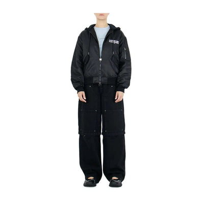 Comme Des Fuckdown Schwarze Nylon Jacken & Mantel