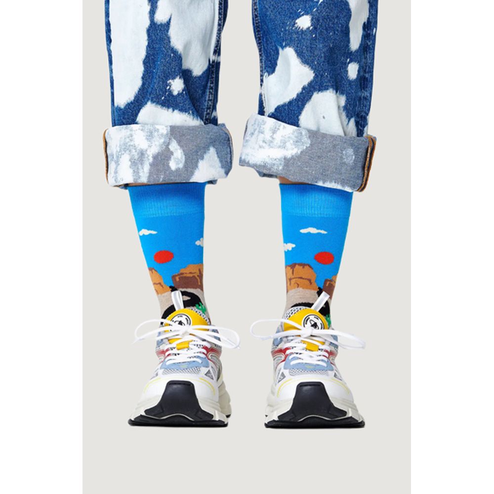 Happy Socks Blaue Baumwollsocke