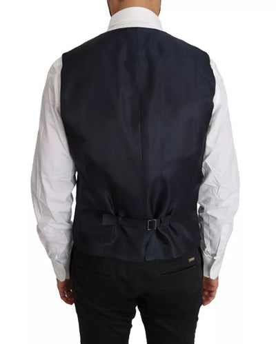 Dolce & Gabbana Blaue Wolle MARTINI Blazer Weste 2 Stück