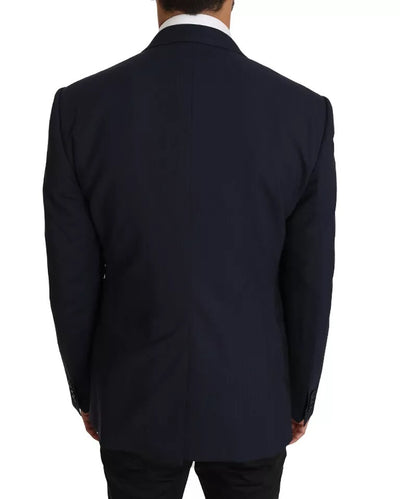 Dolce & Gabbana Blaue Wolle MARTINI Blazer Weste 2 Stück