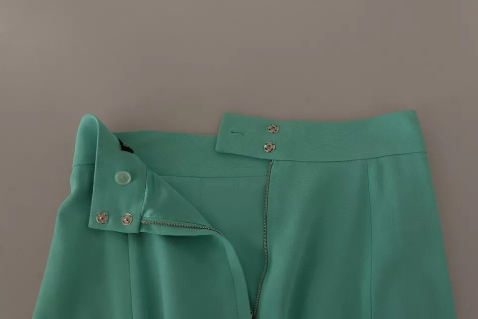 Dolce & Gabbana Mintgrüner Midirock aus Viskose mit Bleistiftschnitt