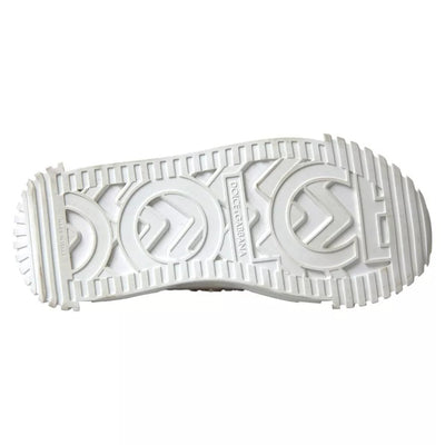 Dolce & Gabbana Weiß NS1 Canvas Leder verschönert Turnschuhe Schuhe